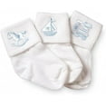 thumbnail image 3 of Jefferies Socks Baby Boys Applique Embroidered Cotton Turn Cuff Socks 3 Pair Pack, 3 of 4