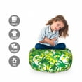 thumbnail image 2 of Exotic Storage Toy Bag Chair, Refreshing Hawaiian Palm Trees in Various Green Tones, Stuffed Animal Organizer Washable Bag, Large Size, Shamrock Green Yellow, by Ambesonne, 2 of 3
