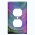 thumbnail image 2 of Metal Light Switch Plate Cover Image of Marble Purple Teal Swirl Galaxy MAR081, 2 of 13