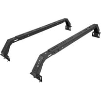 KOJEM Truck Rack W/2 Cross Bars Cargo Carrier Truck Back Ladder Rack Compatible with 2014-2023 Toyota Tundra, 2005-2023 Toyota Tacoma Steel Powder Coated