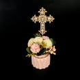 thumbnail image 3 of 2x Glitte Cross Cake Topper Recuerdo Decoración Rhinestone Vintage Cake Decoración Cross Bunting para Aniversario ta Bautizo Niños Niño 2 piezas, 3 of 4