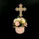thumbnail image 3 of Topper de pastel cruzado 6x Soledad para Primera Comunión y Bodas Decoración de metal 10 cm x 23,5 cm, 3 of 4