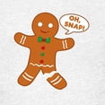 thumbnail image 3 of CafePress - Oh Snap Gingerbread Man Kids Light T Shirt - Light T-Shirt Kids XS-XL, 3 of 4