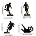 thumbnail image 2 of Cheapark Four Piece Wooden Tabletop Figurine Set With Soccer Player Silhouette For Party Layout Decor Gift, 2 of 7