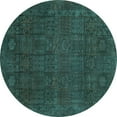 thumbnail image 1 of Ahgly Company Indoor Round Abstract Light Blue Modern Area Rugs, 8' Round, 1 of 4