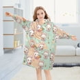 thumbnail image 5 of Dailycode Wearable Blanket Hoodie Oversized Sherpa Flannel Blankets with Pocket for 3-14 Year Old Cute Rabbit Hold Carrot, 5 of 7
