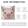 thumbnail image 5 of Pig Print Velvet Pillowcase for Couch Chair Bedroom (Does Not Contain Pillow Core), 5 of 5