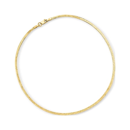 RS Pure by Ross-Simons 1.5mm 14kt Yellow Gold Herringbone Anklet, Women's, Adult