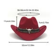 thumbnail image 4 of Sombrero de mujer Sonducket de moda con sombra de ala ancha y protección solar vino rojo, 4 of 6