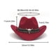 thumbnail image 2 of Sonducket Sombrero de mujer de moda con sombra de ala ancha y protección solar Sombrero de vaquero Western Outback cómodo Sombreros rojo, 2 of 6