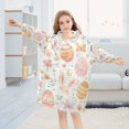 thumbnail image 5 of FORMRS Wearable Blanket Hoodie with Sleeves for Kids Cozy Flannel Sweatshirt, Pink Easter Eggs, 5 of 7