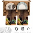 thumbnail image 5 of Red Wine Kitchen Towels Set of 2, Grapes Glasses Country Wooden Farmhouse Absorbent Dish Towels for Kitchen, Microfiber Hand Towel, Quick Drying Tea Towel for Cleaning Decorative Dishcloths, 5 of 7