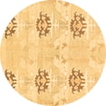 thumbnail image 1 of Ahgly Company Indoor Round Oriental Brown Modern Area Rugs, 5' Round, 1 of 4