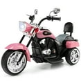 thumbnail image 1 of Gymax 6V Kids Ride On Chopper Motorcycle 3 Wheel Trike with Headlight Pink, 1 of 8