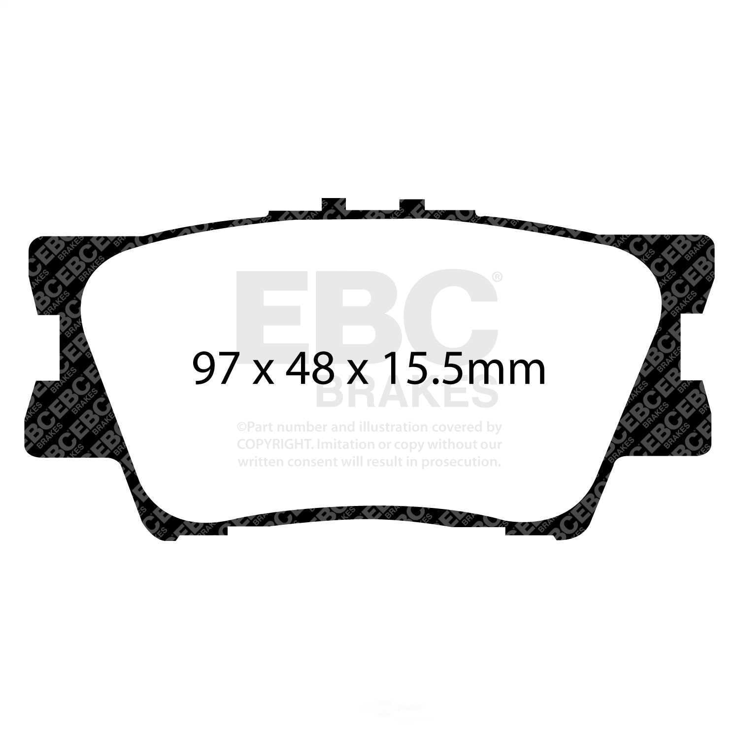 EBC 13+ Lexus ES300h 2.5 Hybrid Ultimax2 Rear Brake Pads Fits select: 2006-2018 TOYOTA RAV4, 2007-2023 TOYOTA CAMRY