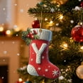 thumbnail image 2 of Virelaxpo 26 Letters Acrylic Christmas Stocking Ornaments, Personalized Alphabet Hanging Decor for Christmas Tree with Festive Designs, 2 of 4