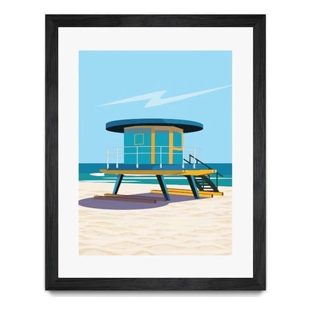 Giant Art 30x40 Hal's Villa Matted and Framed in Multi-Color