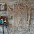 thumbnail image 3 of 2PCS Mediterranean Fishing Net Decoration, Fish Netting with Seashell Decor, Nautical Party Decorations, 3 of 6