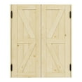 thumbnail image 3 of 36" x 42" Solid Wood Café / Saloon Door Dual Partition Door Porch Entrance Door, 3 of 8