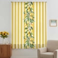 thumbnail image 3 of Yellow Lemon Stripes Sheer Curtains 72 Inches Long, Summer Spring Fruit Flowers Leaves Light Filering Curtains, Breathable Simi Curtain Privacy Drapes for Living Room Bedroom Window Treatment, 3 of 9