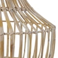 thumbnail image 5 of DecMode 17" Handmade Open Frame Brown Bamboo Vase with White Metal Accents, 5 of 9
