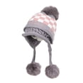 thumbnail image 1 of Hairball Bib Earflap Cap Female Knit Bonnet Winter Outdoor Riding Sets Knitted Beanies Hats Hat Scarf Set Beanie Caps Women Hat Scarf GREY HAT, 1 of 8