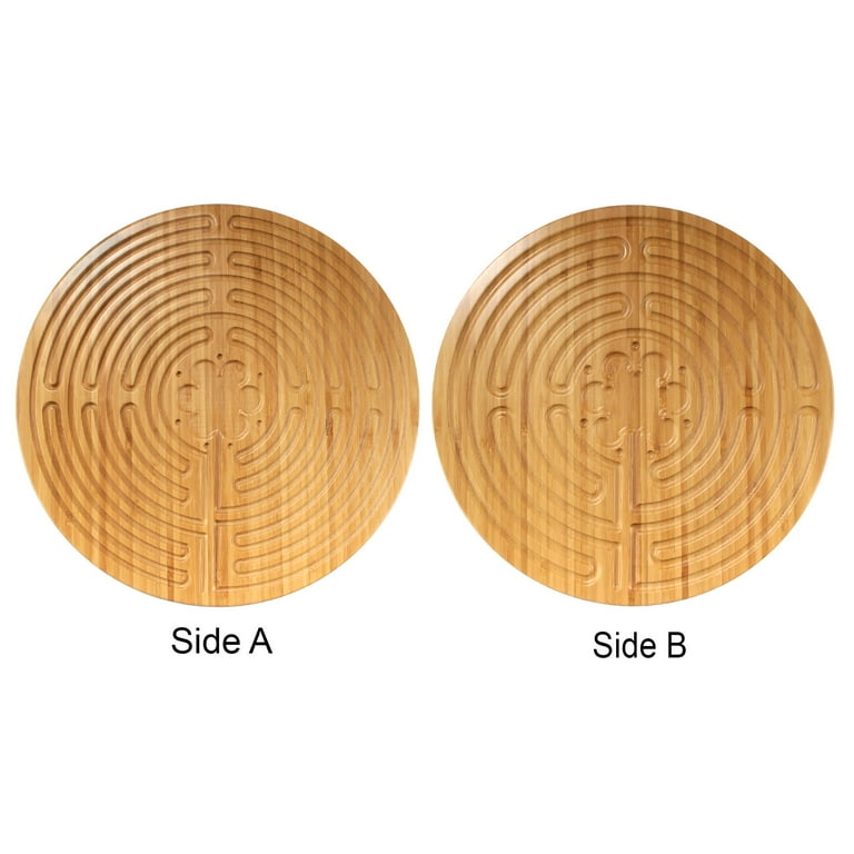 BambooMN Finger Labyrinth for Meditation and Prayer - Carbonized