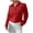 Red, variant on Otntypg Women's Pearl Elegant Tops Button Down Shirts Dressy Casual V Neck Solid Color Long Sleeve Work Office Collared Tunic Blouse Brown M