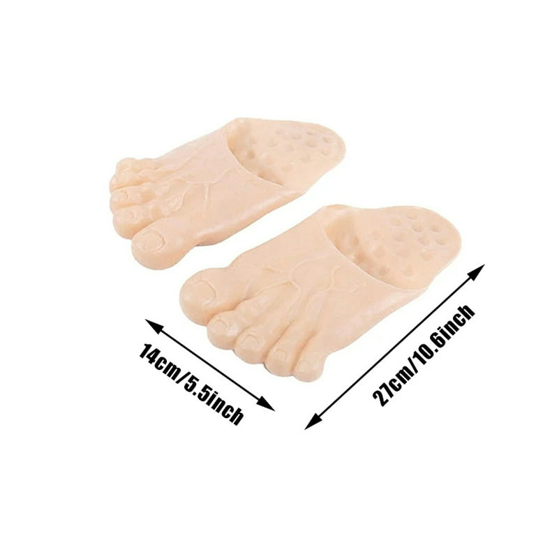 Barefoot Funny Feet Slippers Jumbo Big Toe Realistic Costume