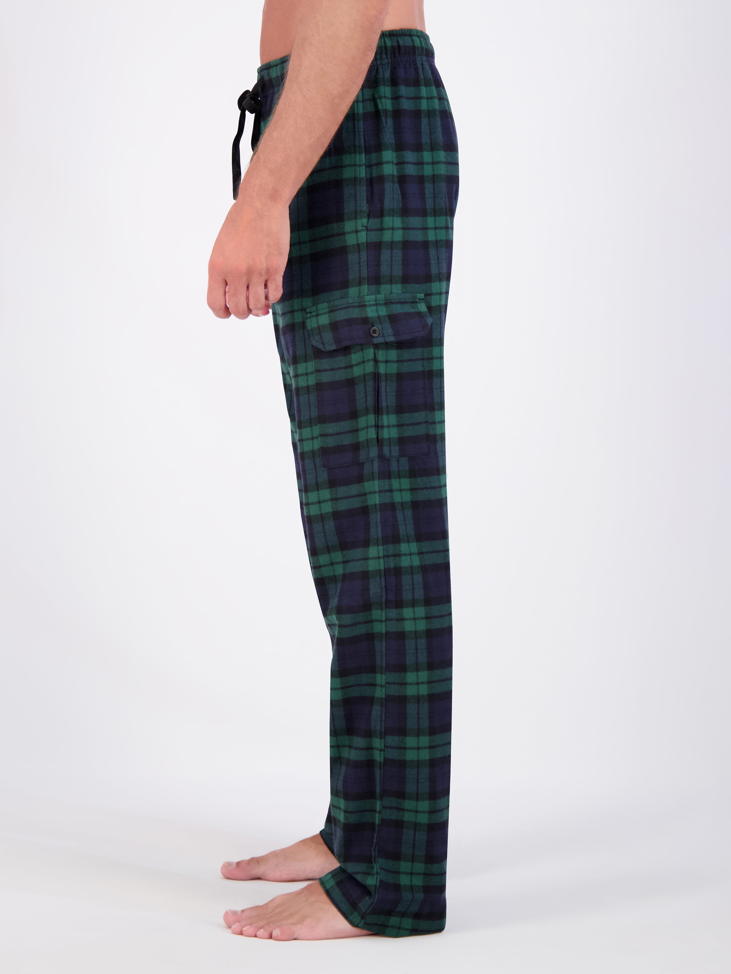 Hanes Men's Flannel Lounge Pajama Pants with Cargo Pockets, Sizes S-XL