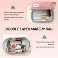 thumbnail image 6 of Translucent Waterproof Cosmetic Bag,Portable Travel Toiletry Organizer,Hangable Zipper Carry Pouch,Large Capacity Multi Compartment Bag,Easy Clean Durable Material,Travel Daily Bathroom Essentials, 6 of 9