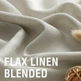 thumbnail image 2 of Turquoize Natural Linen Light Filtering Semi Sheer Living Room Curtains Back Tab Loop Pocket 2 Panels for Bedroom,52" X 96", Oatmeal, 2 of 6