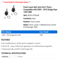 thumbnail image 2 of Front Lower Ball Joint Set 2 Piece - Compatible with 2009 - 2010 Dodge Ram 1500 4WD, 2 of 2