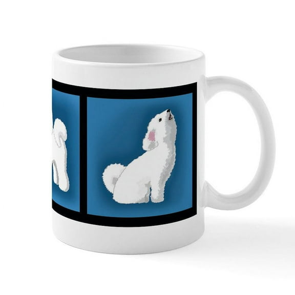 CafePress - Smiling Bichon Mug - 11 oz Ceramic Mug - Novelty Coffee Tea Cup