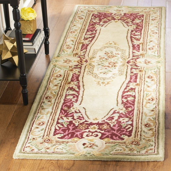 SAFAVIEH Savonnerie SAV114Q Handmade Red / Ivory Rug