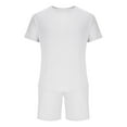 thumbnail image 3 of Fanxing Men's Matching Shorts And T-Shirt Set M Moisture-Wicking Men's Set White 2 PC Outfits, 3 of 7