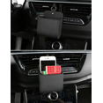 thumbnail image 2 of Suitable for Land Rover Leather Multi-model Car Air Outlet Storage Bag Car Air Conditioning Port Trash Storage Box (Black), 2 of 4