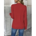 thumbnail image 4 of Zeagoo Women' Fall V Neck Sweaters Long Sleeve Tops Fashion Clothing, 4 of 5