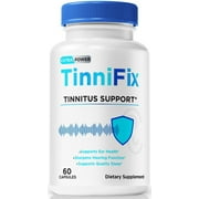 Tinnifix Capsules - Advanced Ear Support, Natural Formula to Promote Inner Ear Health, Tinnitus Supplement for Ringing, Official Auditory Pills, Tinni Fix Reviews (60 Capsules)