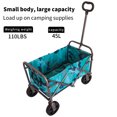 thumbnail image 4 of Collapsible Wagon Cart, Beach Cart with Big Wheels, Heavy Duty Folding Utility Garden Wagon, Portable Grocery Cart, All Terrain Universal Wheels Wagon Cart, Max Capacity150 lbs, JA2061, 4 of 10