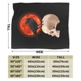 thumbnail image 3 of DouZhe Ultra-Soft Micro Fleece Lightweight Flannel Bed Blanket, Red Moon Crow and Skull Print Cozy Warm Throw Blankets, 40"x30", 3 of 7