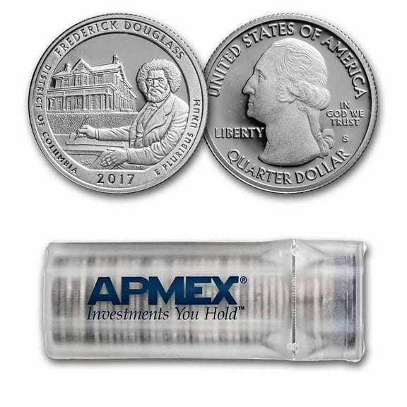 2017-S ATB Quarter Frederick Douglass 40-Coin Roll Proof (Silver)