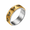 Gold, variant on Women’s and Men’s Butterfly Spinner Ring, Stainless Steel Casual Style, Four Rotating Color Options, 8mm Wide Profile, Whole Sizes 6-12 for Daily Wear and Friendship Gifts