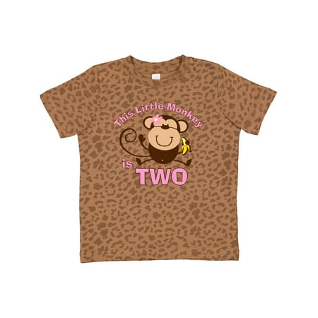 

Inktastic Little Monkey Girl 2nd Birthday Gift Toddler Toddler Girl T-Shirt