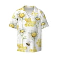 thumbnail image 5 of Picia Sweet Honey Men's Linen Shirts Short Sleeve Cuban Beach Shirts Casual Shirts Button Down Shirt for Men Beach Summer Wedding Shirt-Small, 5 of 7