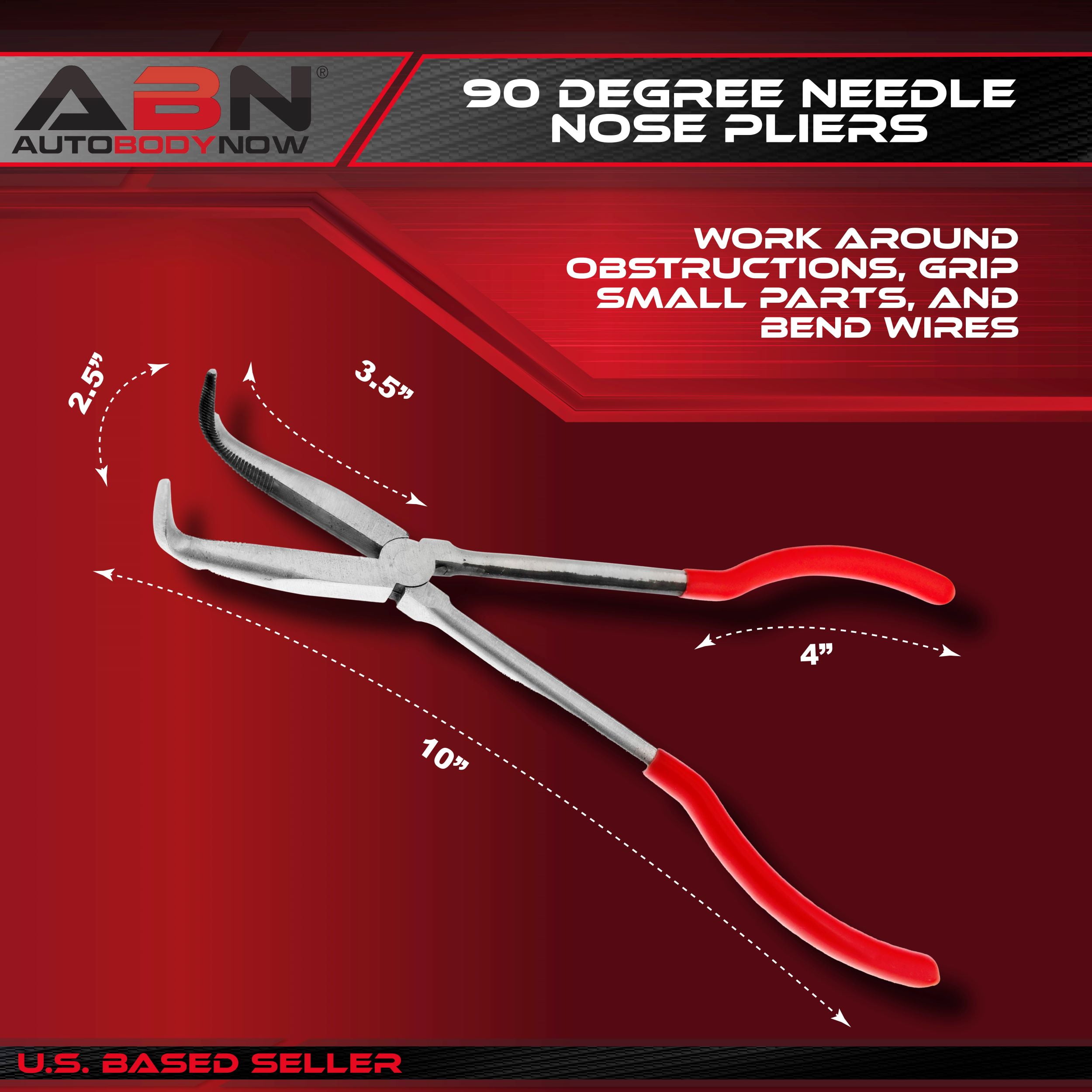 16 EXTRA LONG BENT NEEDLE NOSE PLIERS, PLBN90-16