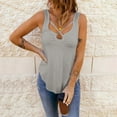 thumbnail image 2 of Playeras,Blusas y Tops,Ropa para Mujer Mujeres Tank Top Camisola sexy informal de color sólido para mujer Chaleco sexy (Grey, M), 2 of 6