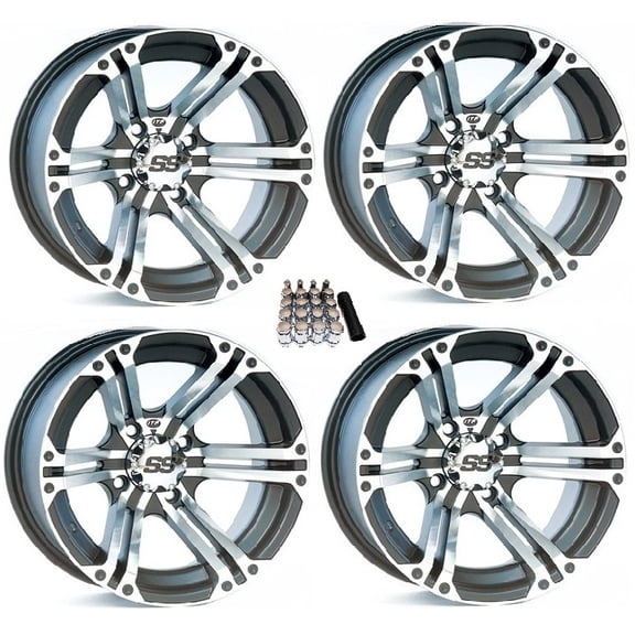 ITP SS212 UTV Wheels/Rims Machined 12" Kawasaki Mule Pro FXT