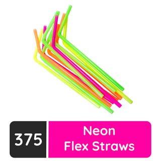 7-3/4 Neon Fat Straws - 400 Count
