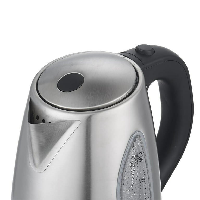 1.8 Liter Electric Ceramic Tea Kettle With Detachable Base & Boil Dry  Protection, Silver Chevron, 7.5 Cup Capacity – Casazo